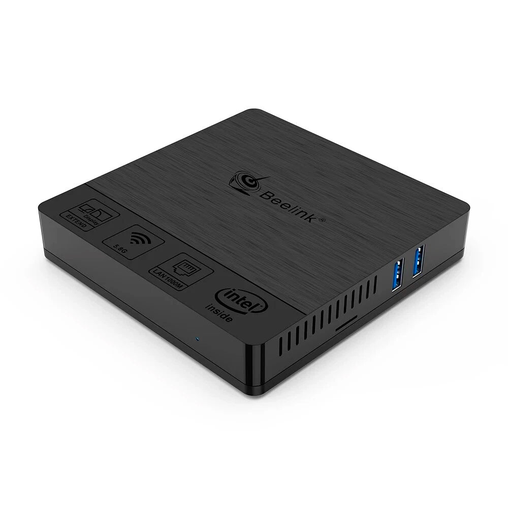 Mini Computador Beelink BT4, Intel Atom X5-Z8500, 4GB RAM DDR3, 64GB, eMMC 4K, Windows 10 Pro, Preto, Vitrine